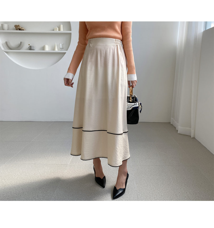 コントラストラインスカート・全2色 | DHOLIC PLUS | 詳細画像13