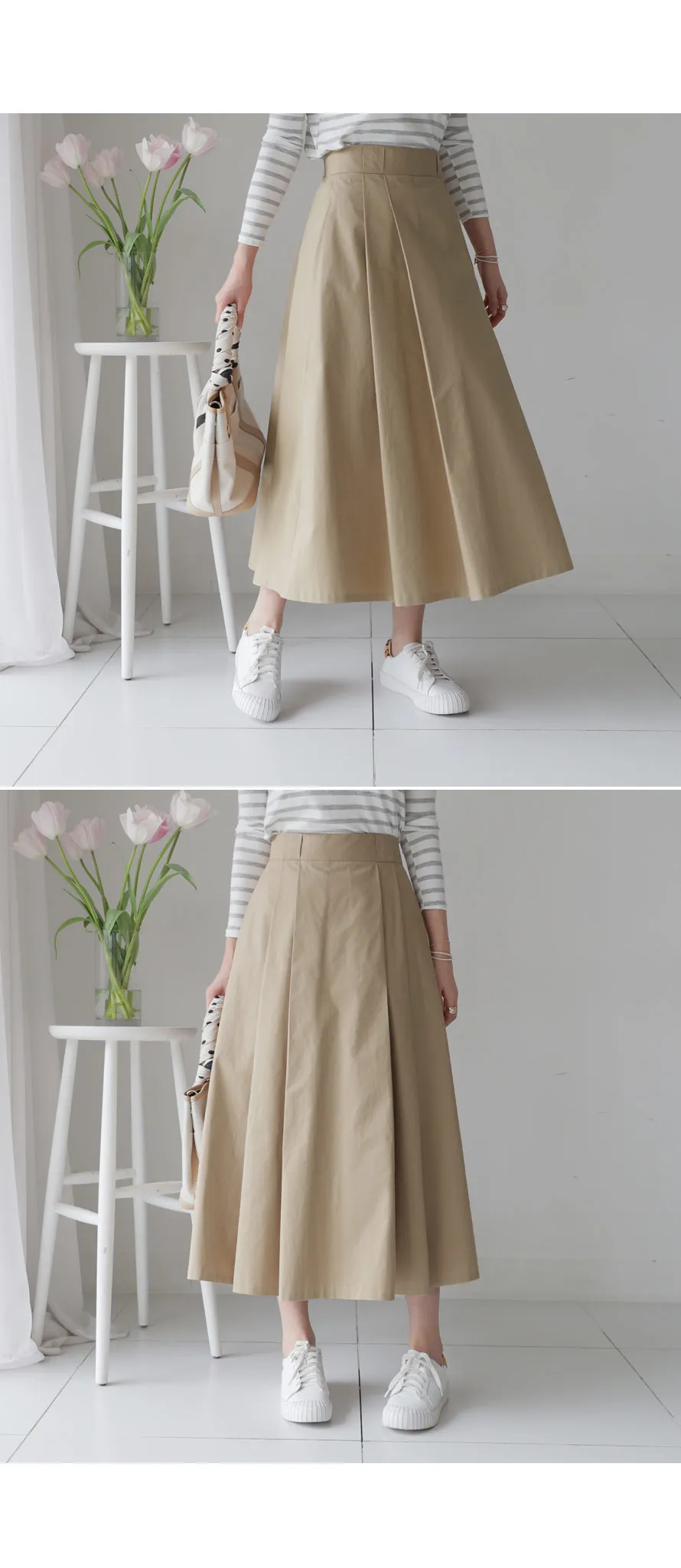 ツータックロングスカート・全3色 | DHOLIC PLUS | 詳細画像2