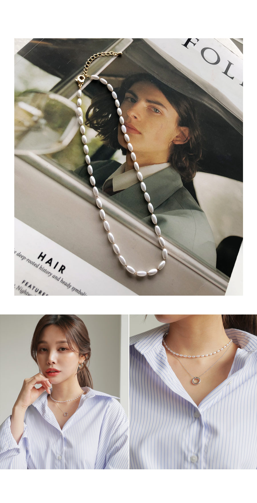 パールチョーカーネックレス・全1色 | DHOLIC PLUS | 詳細画像2