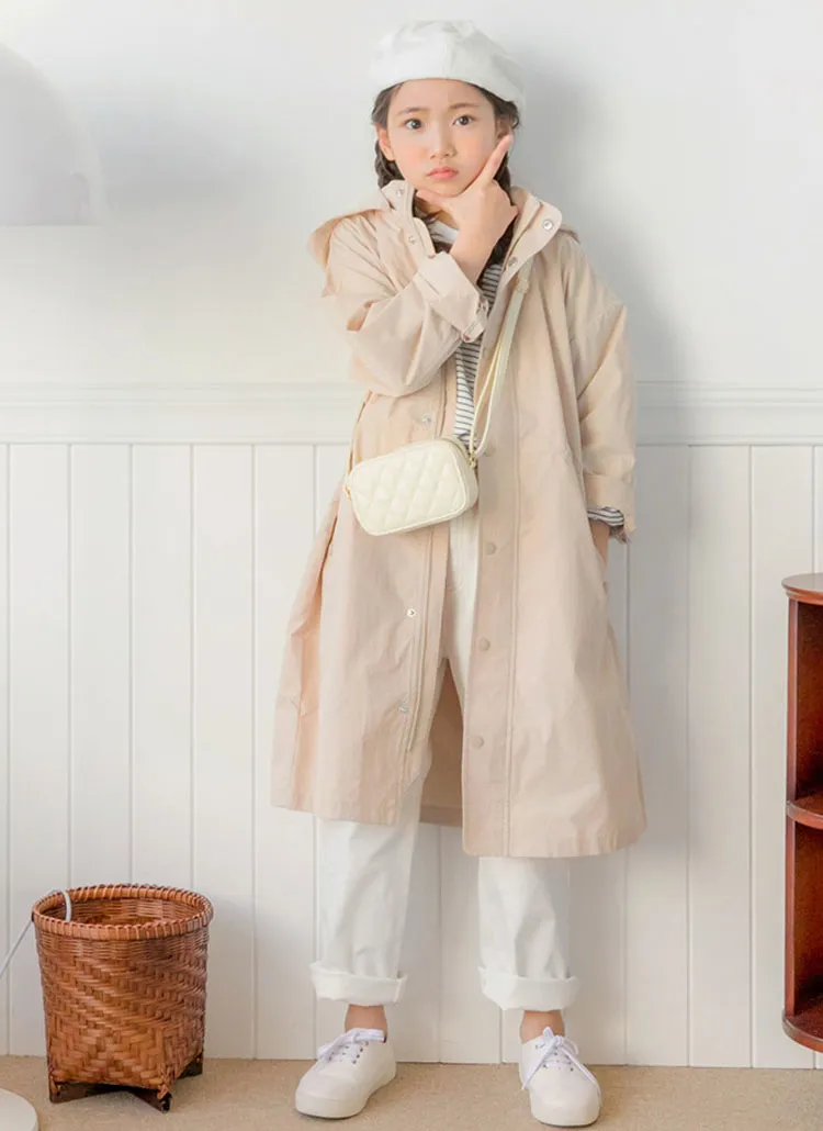 ナイロン混ロングジャンパー | 詳細画像1