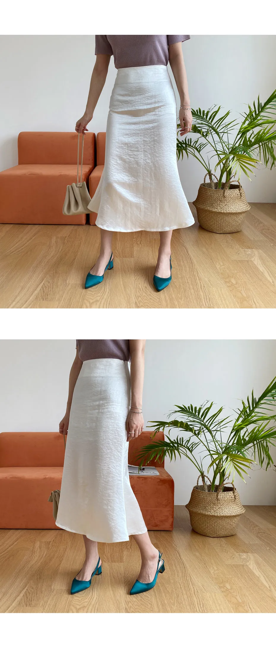 サテンAラインスカート・全3色 | DHOLIC PLUS | 詳細画像2