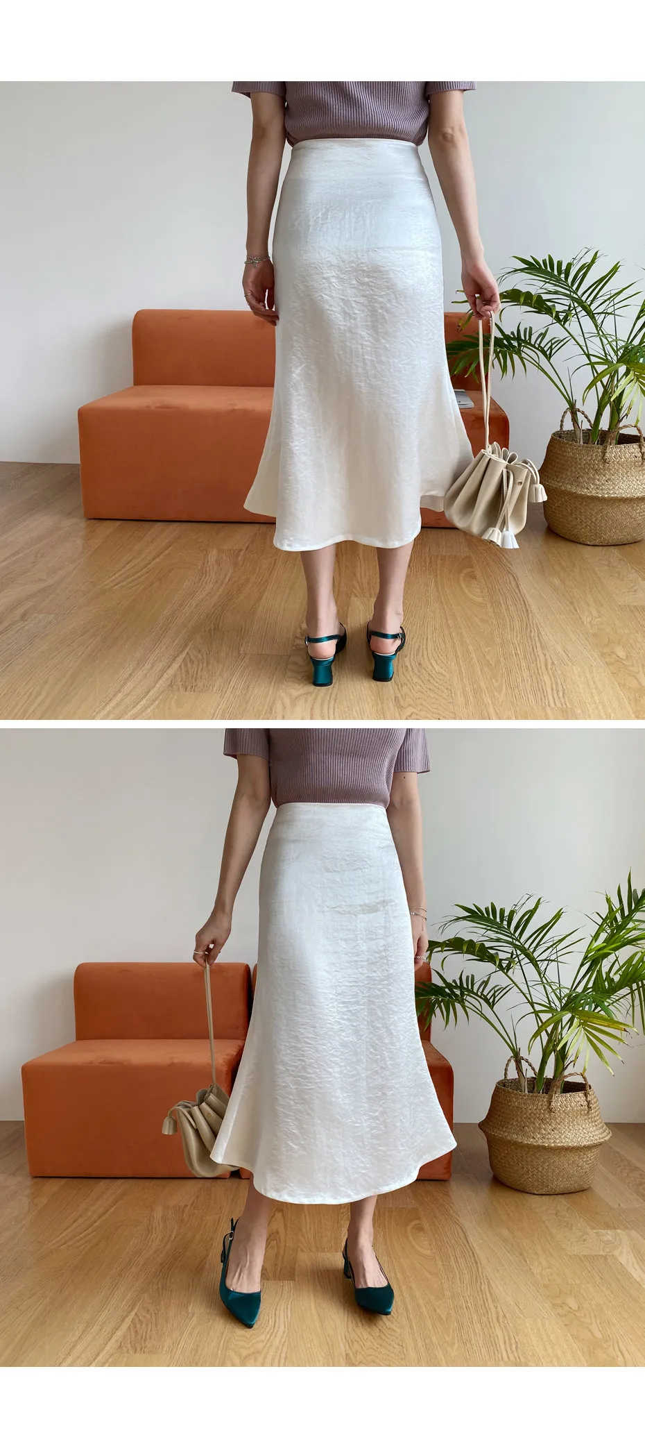 サテンAラインスカート・全3色 | DHOLIC PLUS | 詳細画像5