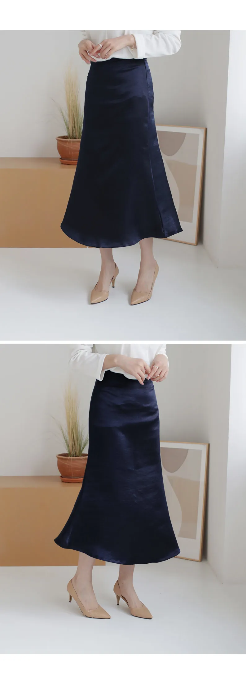 サテンAラインスカート・全3色 | DHOLIC PLUS | 詳細画像9