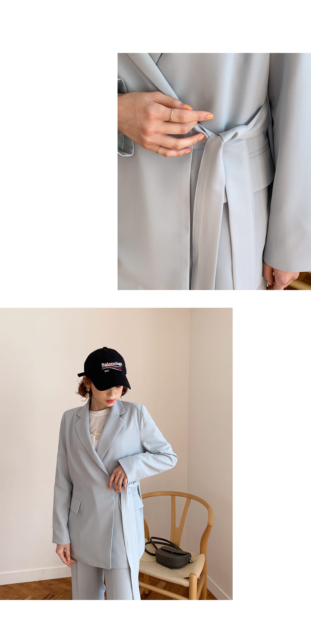 リボンジャケット&スリムスラックスSET・全4色 | DHOLIC | 詳細画像3