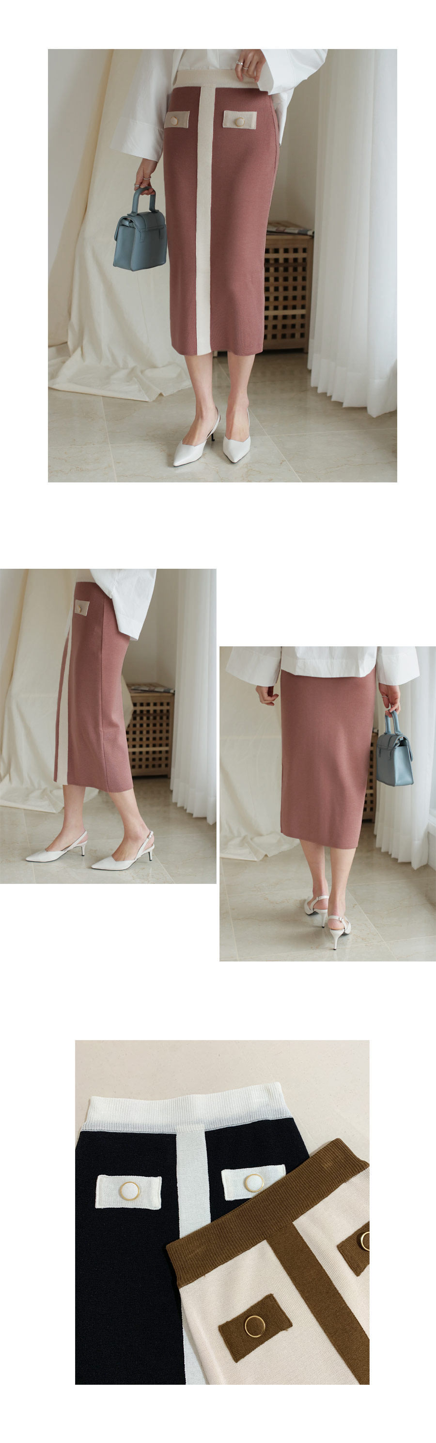 コントラストカラースカート・全3色 | DHOLIC PLUS | 詳細画像2