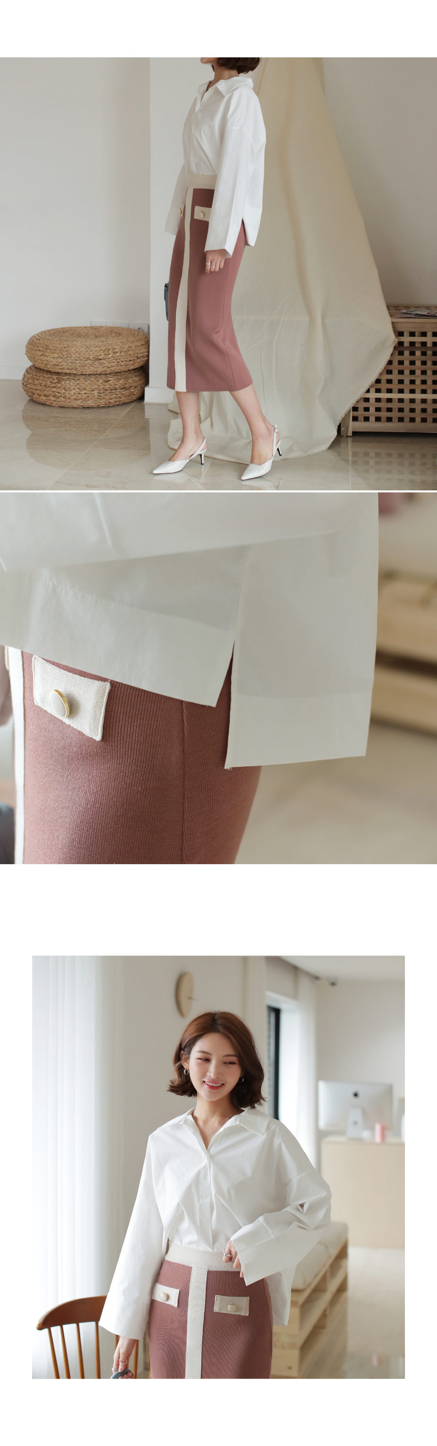 コントラストカラースカート・全3色 | DHOLIC PLUS | 詳細画像5
