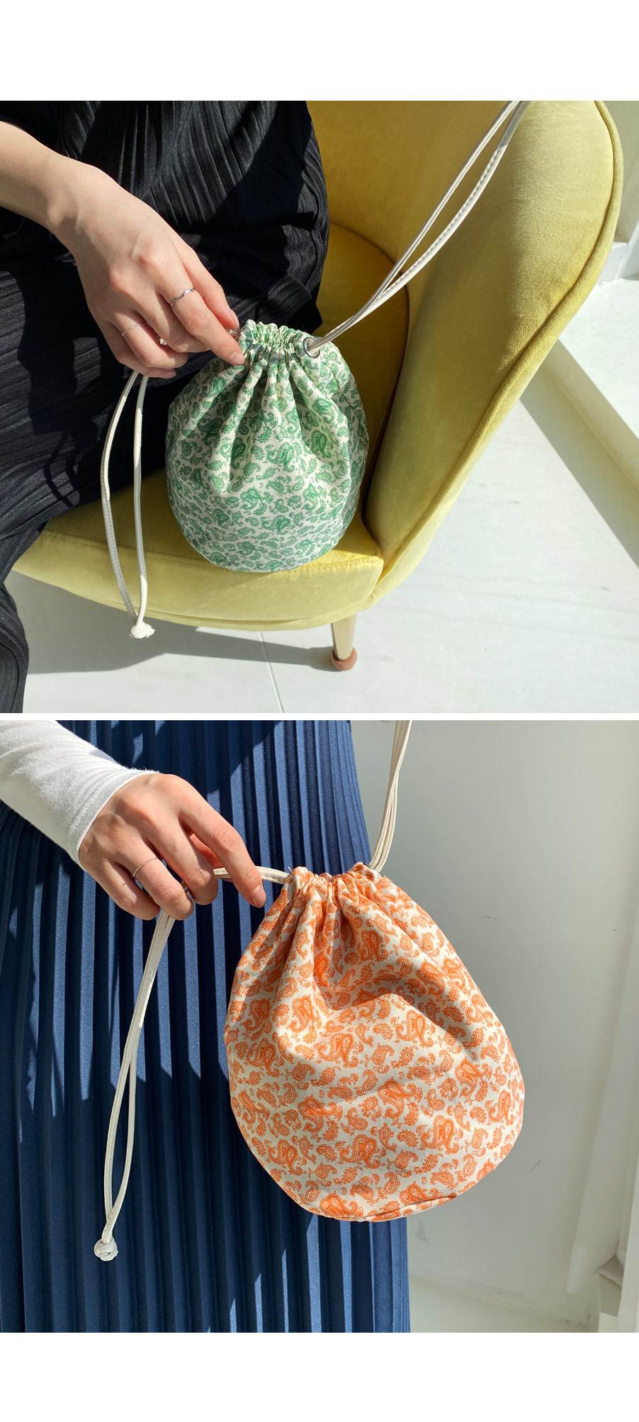 ペイズリー巾着バッグ・全5色 | DHOLIC PLUS | 詳細画像4