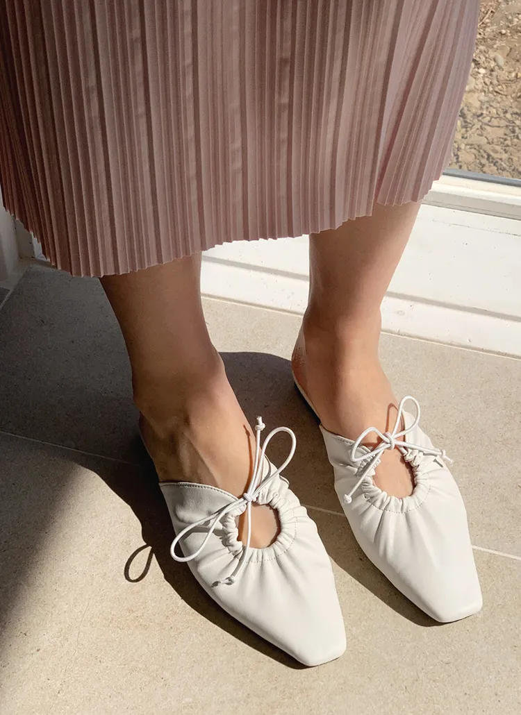 リボンギャザーミュール・全3色 | DHOLIC PLUS | 詳細画像1