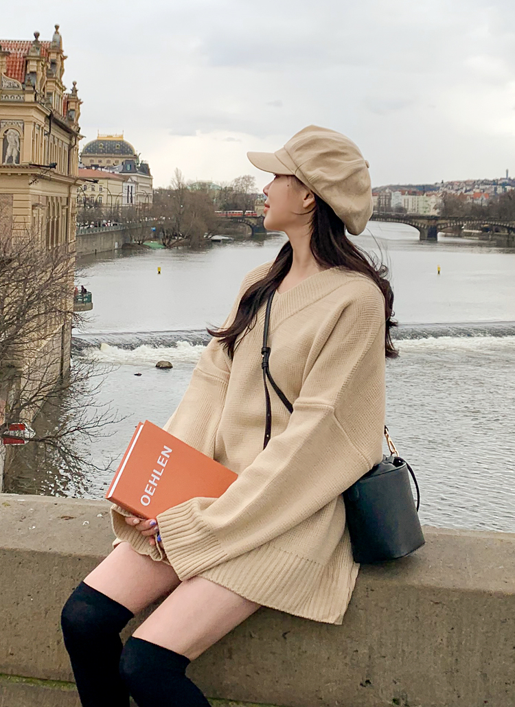 [定番素材]Vネックボクシーニット Vネックボクシーニット | NATURAL BEAUTY BASIC（ナチュラル