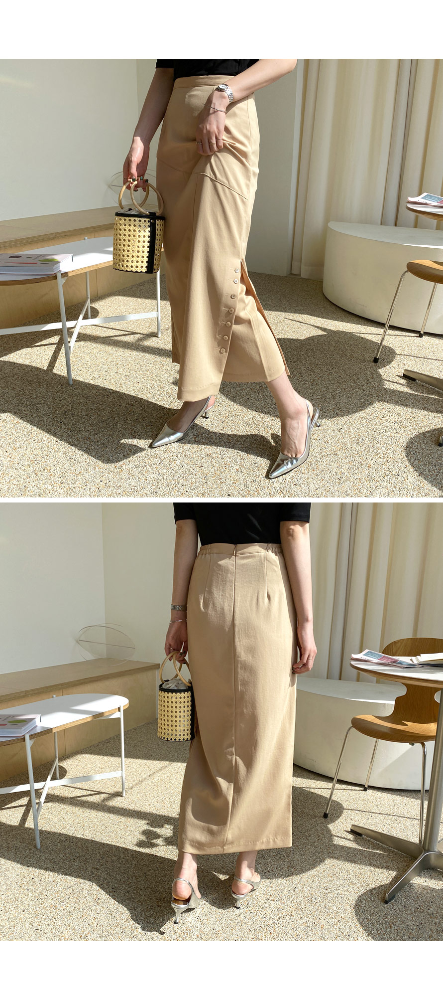 フェイクボタンスカート・全3色 | DHOLIC PLUS | 詳細画像3