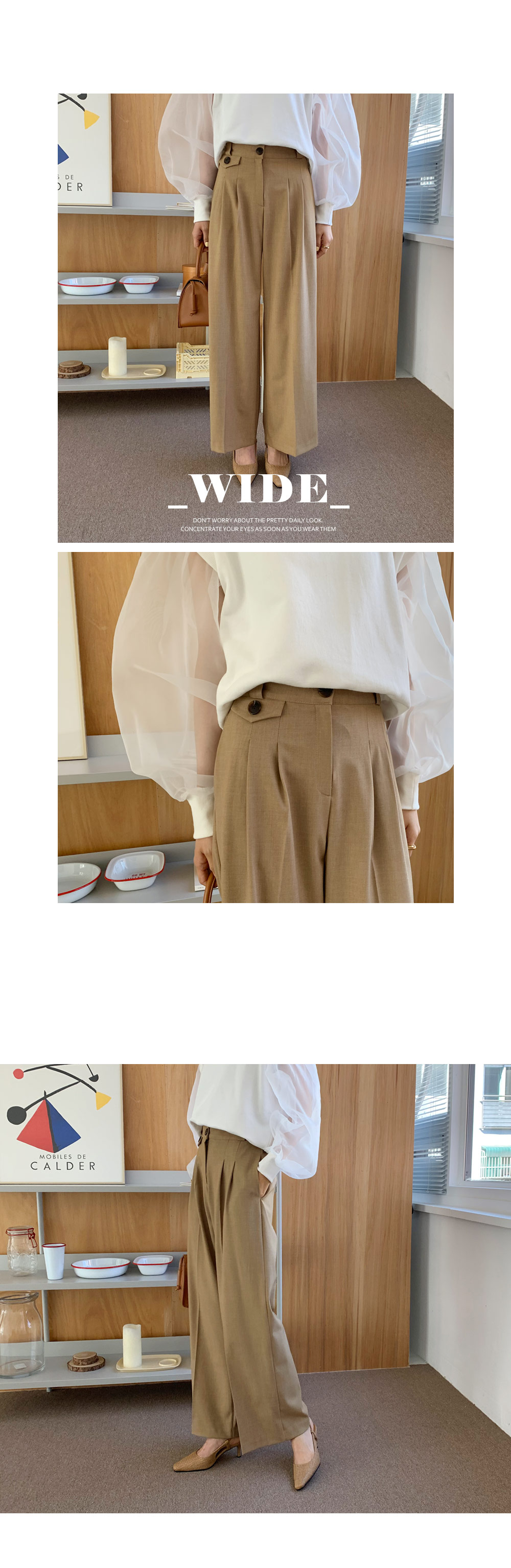 フラップワイドパンツ・全3色 | DHOLIC | 詳細画像2