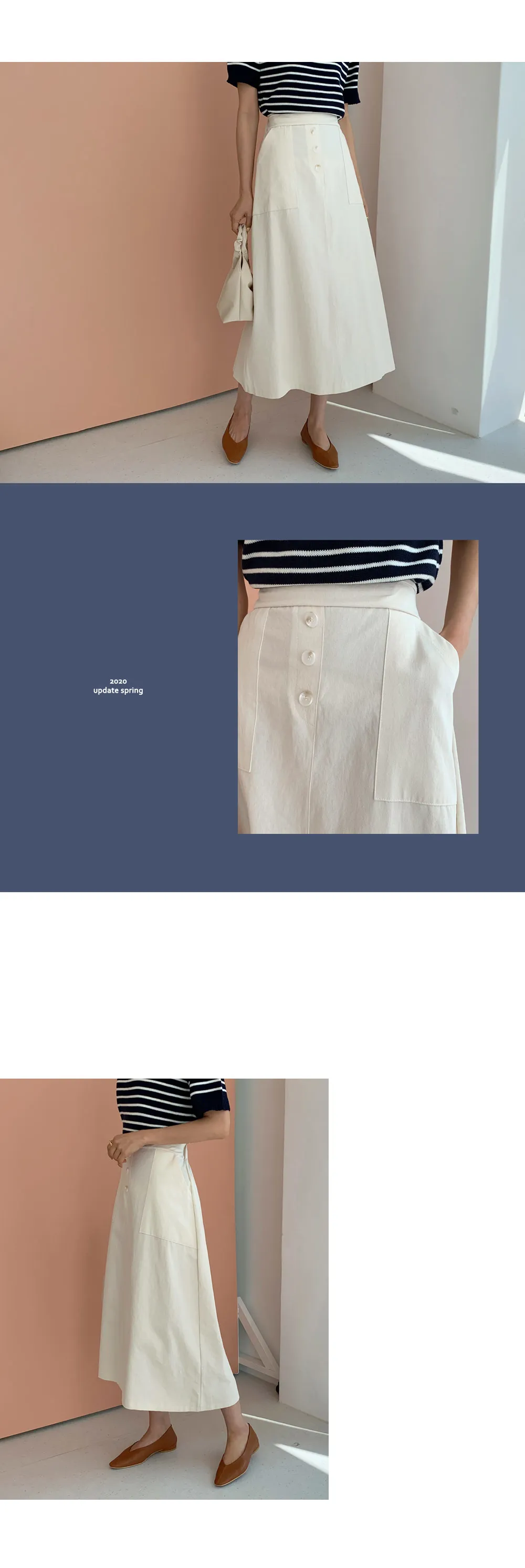 フェイクボタンスカート・全3色 | DHOLIC | 詳細画像2
