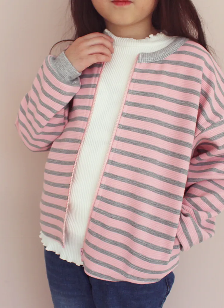 ボーダージップアップジャンパー | 詳細画像1