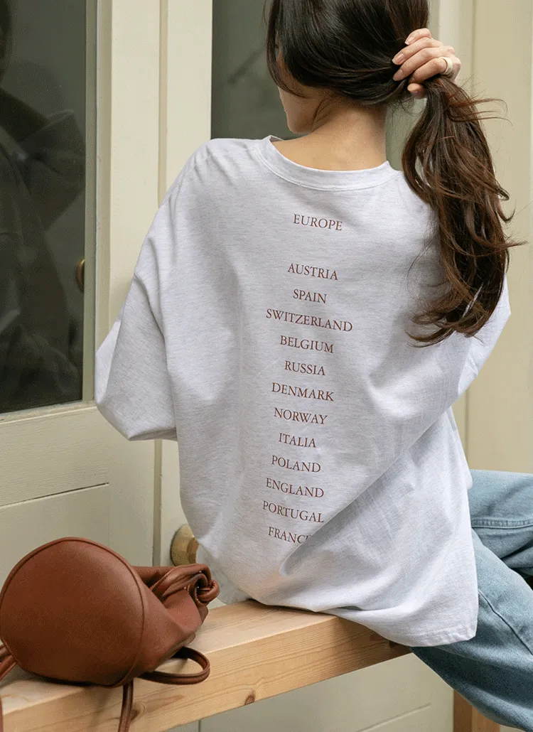 バックレタリング長袖Tシャツ | chichera | 詳細画像1