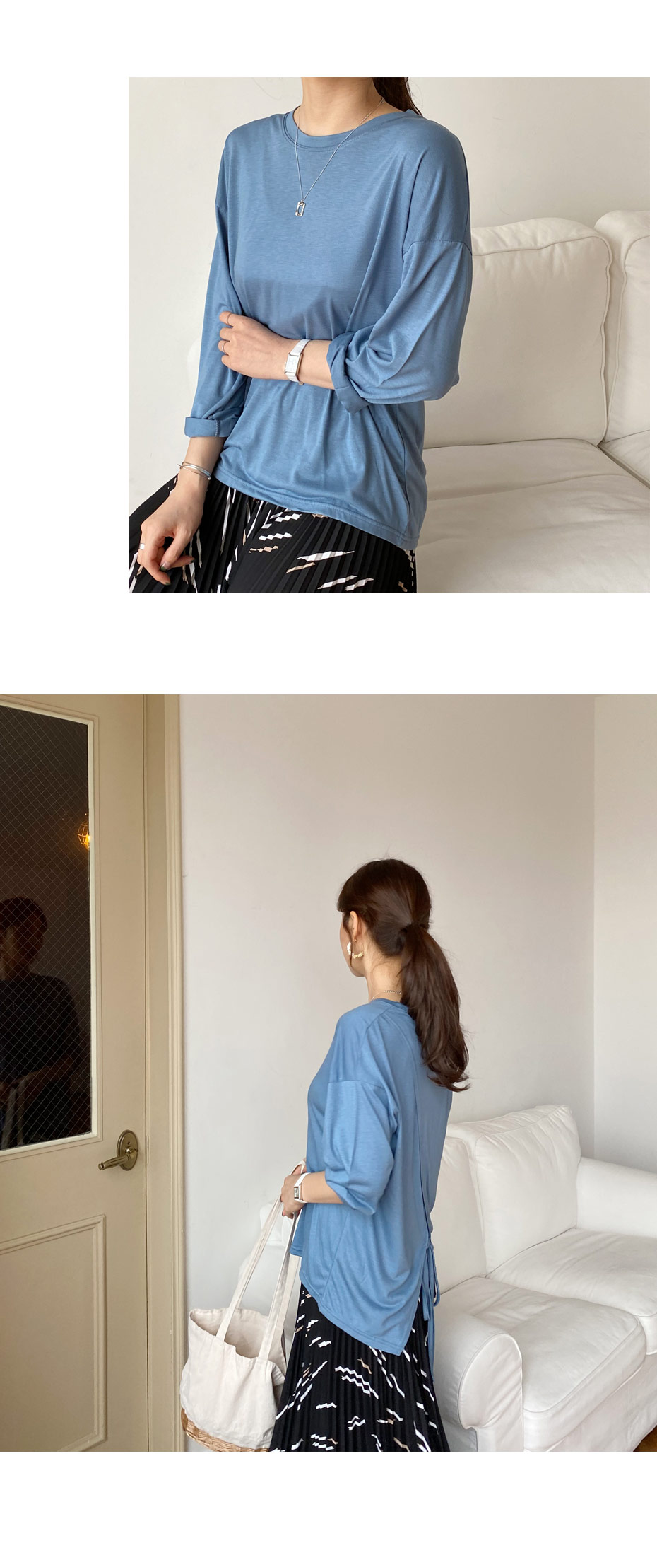 バックスリットリボンTシャツ・全5色 | DHOLIC PLUS | 詳細画像8