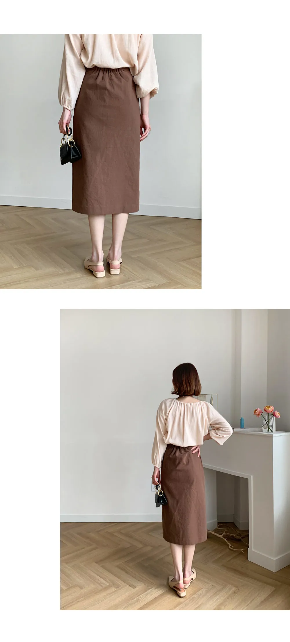 ボタンラップスカート・全3色 | DHOLIC | 詳細画像3