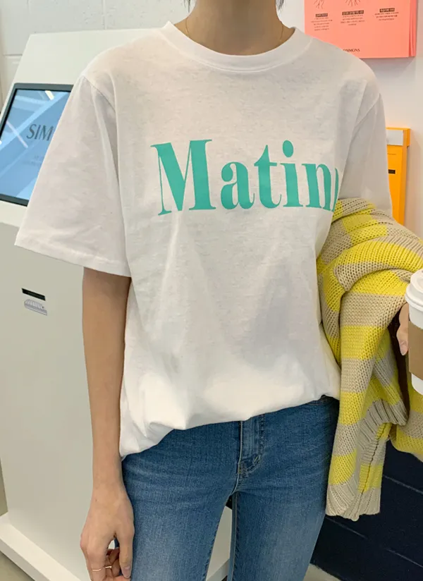MatiniレタリングTシャツ | mayblue | 詳細画像1