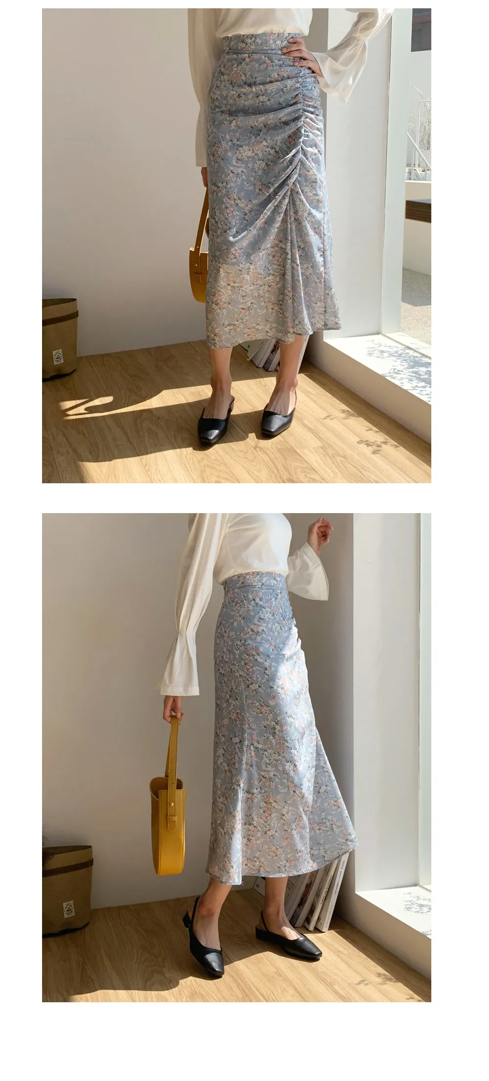 ギャザー小花柄スカート・全2色 | DHOLIC | 詳細画像5