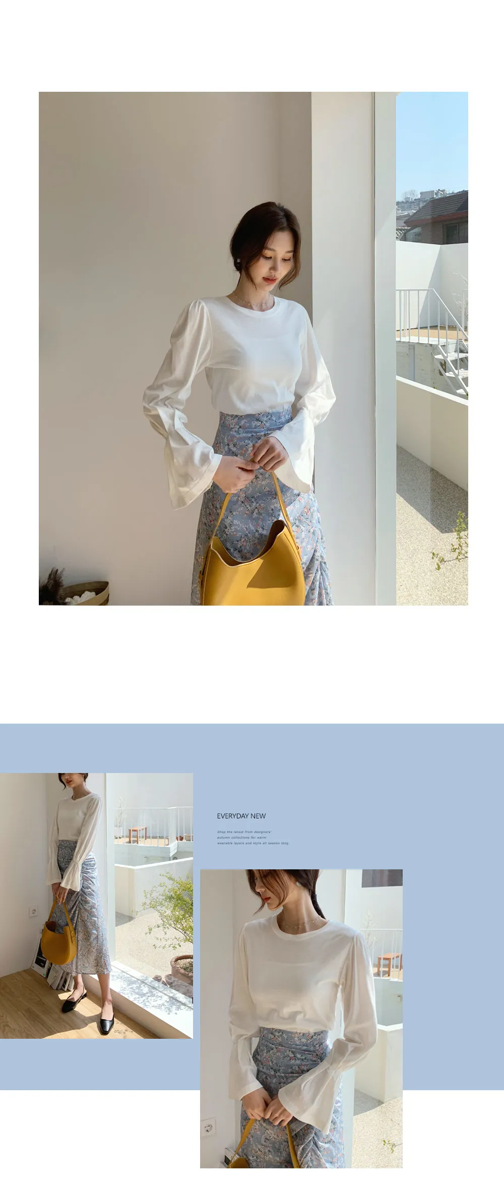 ギャザー小花柄スカート・全2色 | DHOLIC | 詳細画像6