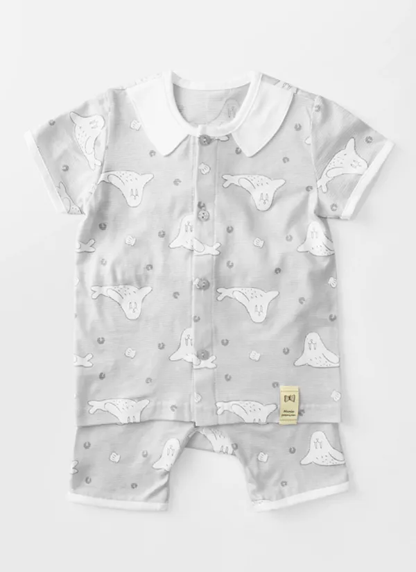 7分丈sea clephantパジャマSET | 詳細画像1