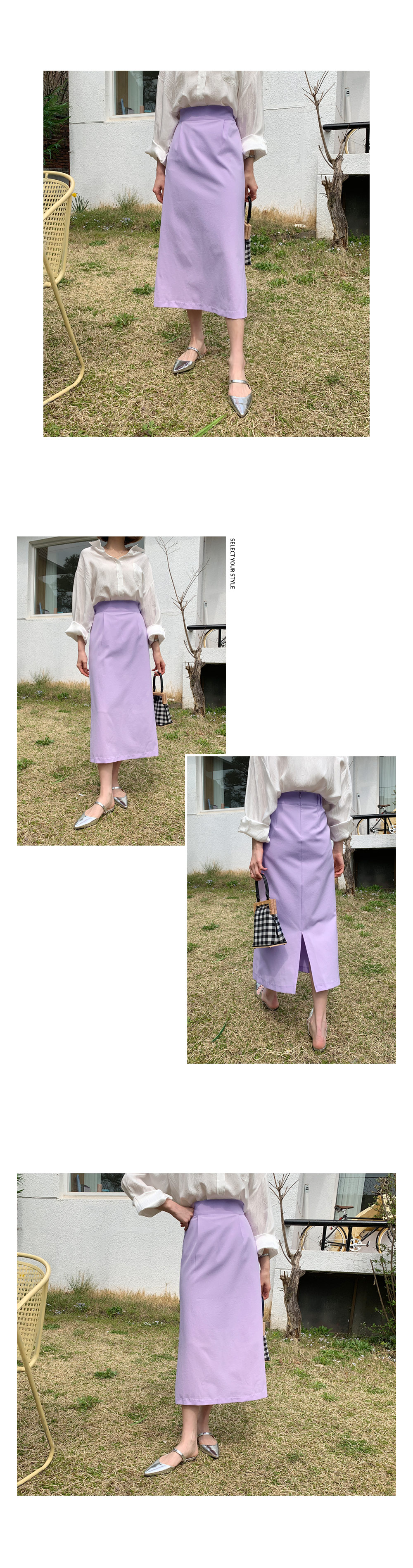 パステルHラインスカート・全2色 | DHOLIC | 詳細画像2