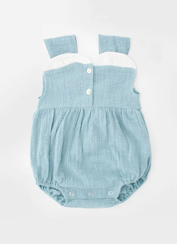 配色リネンスリーブレスボディスーツ | 詳細画像1