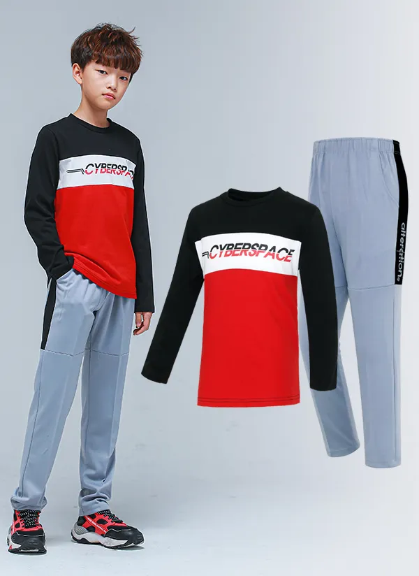 CYBERSPACEトレーニング上下SET(ブラックグレー) | 詳細画像1