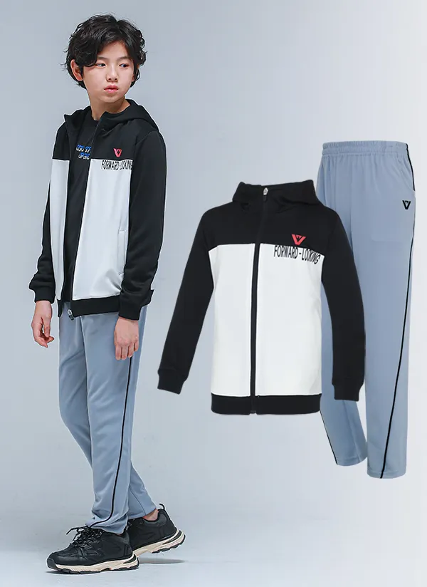 NS10フードトレーニング上下SET(ブラックグレー) | 詳細画像1