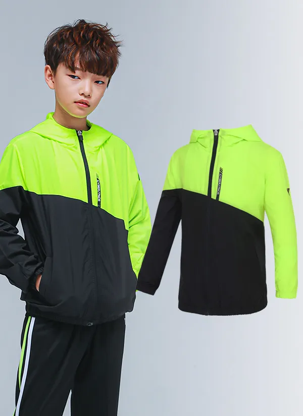 NJ01配色ウィンドブレーカー(ネオンイエロー) | 詳細画像1