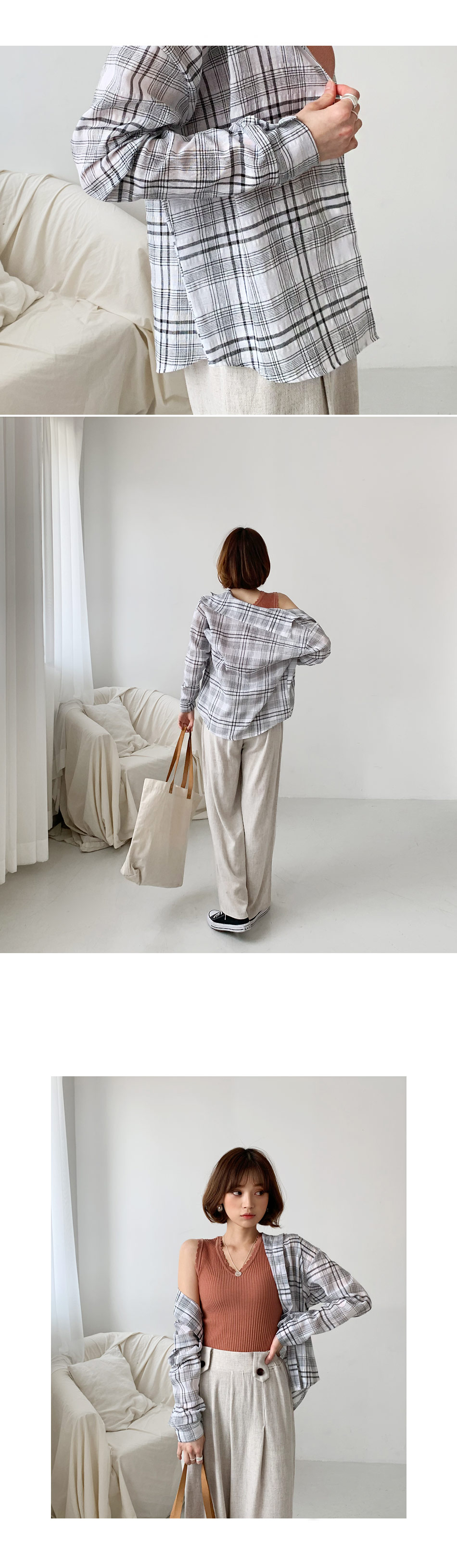 チェックパターンシャツ・全4色 | DHOLIC | 詳細画像4