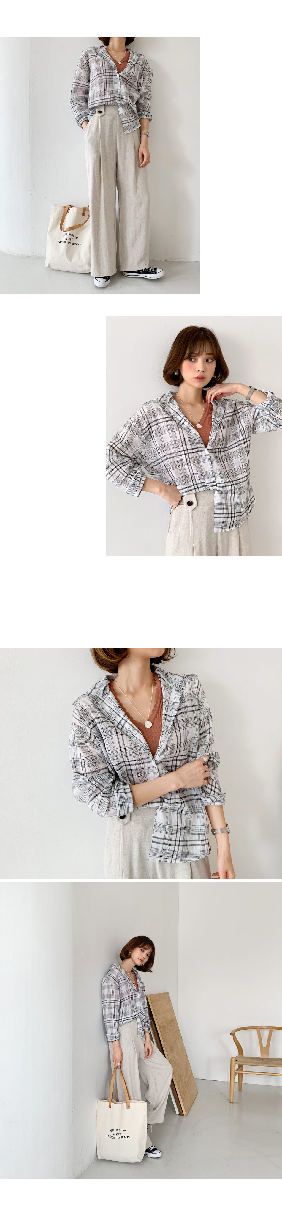 チェックパターンシャツ・全4色 | DHOLIC | 詳細画像5