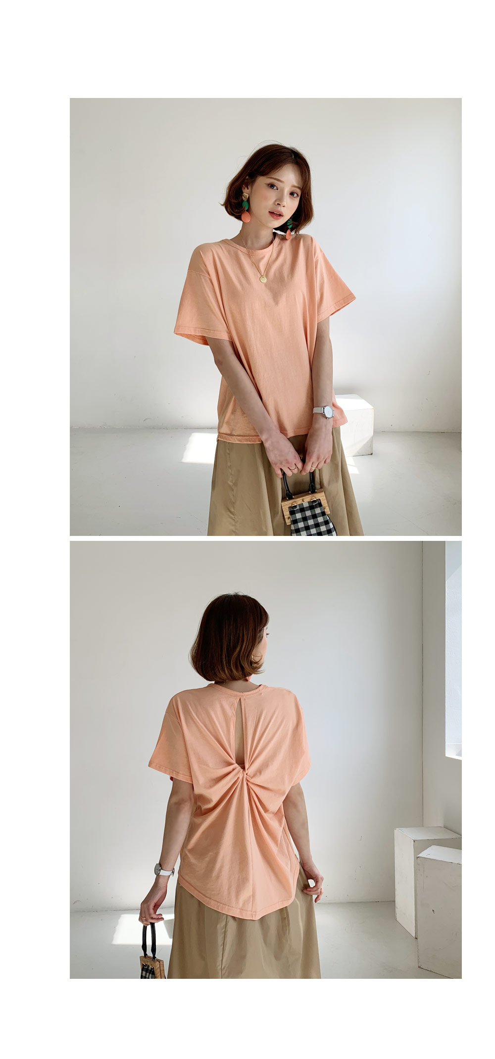 バックツイストTシャツ・全5色 | DHOLIC | 詳細画像2