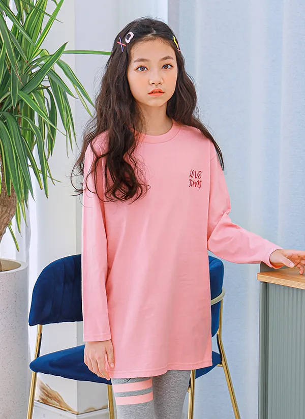 NT01ルーズロングTシャツ(ピンク) | 詳細画像1