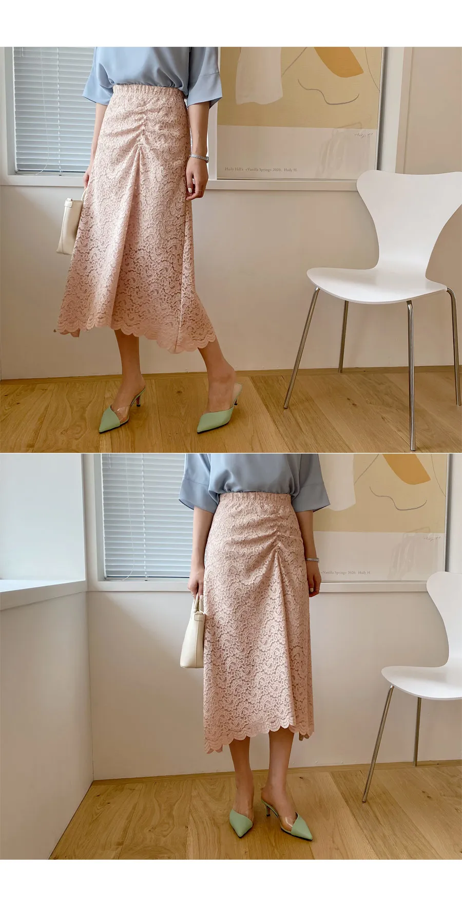 ギャザーレーススカート・全3色 | DHOLIC PLUS | 詳細画像10