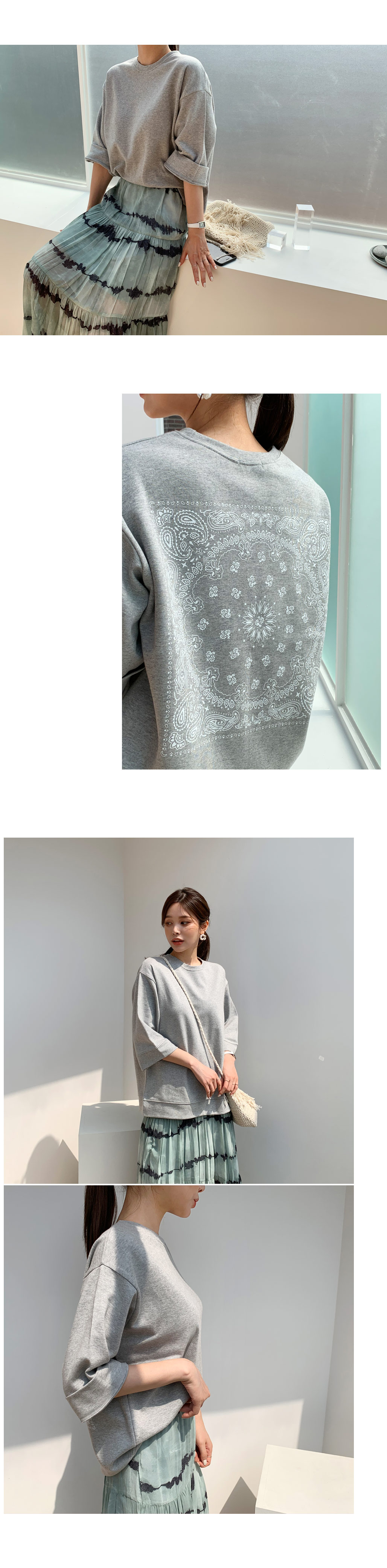 バックペイズリーTシャツ・全3色 | DHOLIC PLUS | 詳細画像7