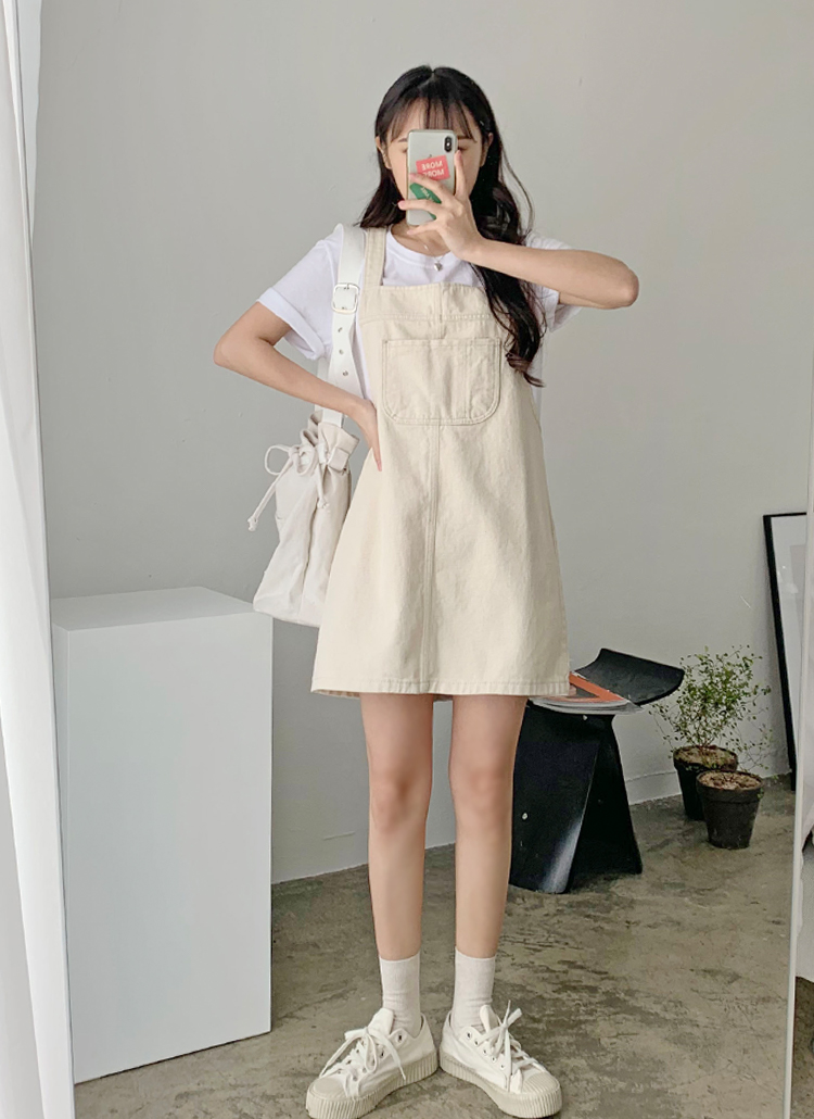 フロントポケットサロペットスカート | レディースファッション通販