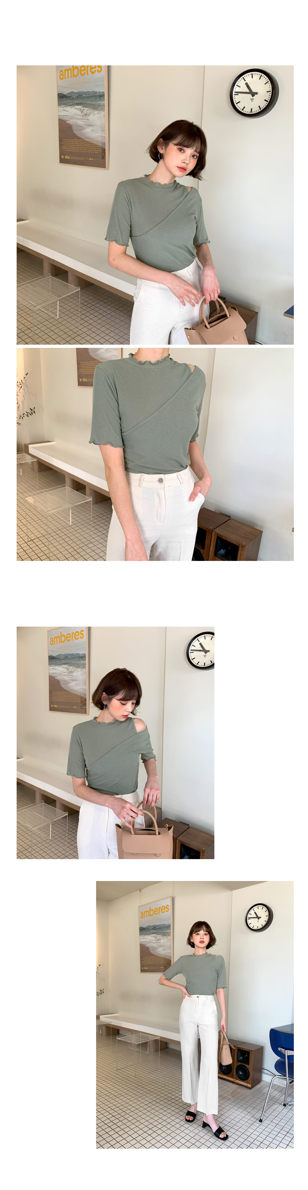 レイヤード調ウェーブTシャツ・全3色 | DHOLIC | 詳細画像2