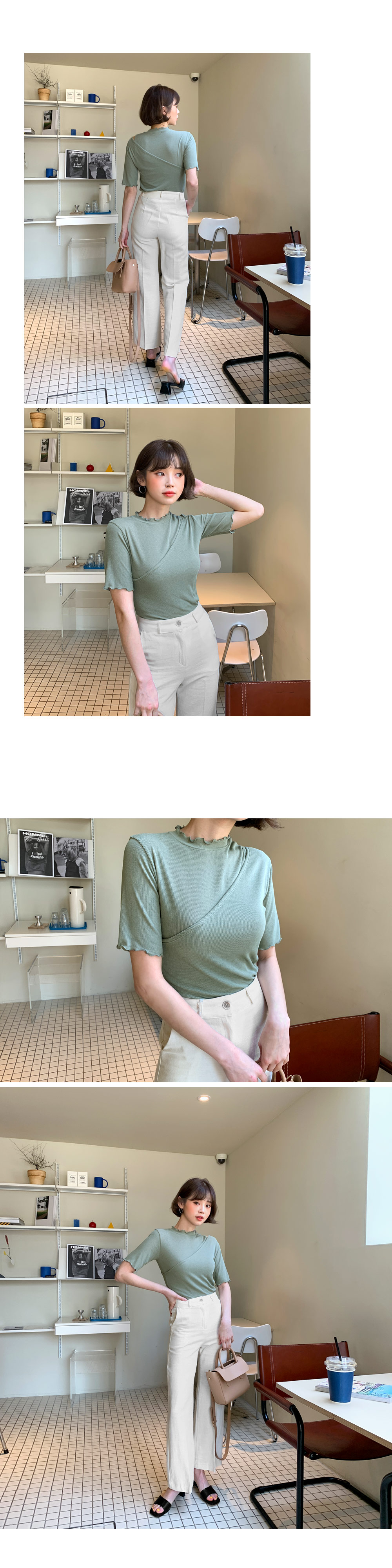 レイヤード調ウェーブTシャツ・全3色 | DHOLIC | 詳細画像5