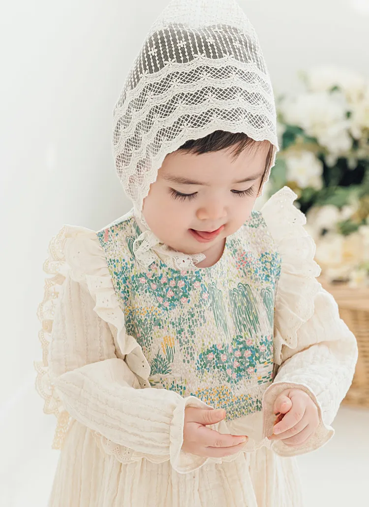 配色レースヘム花柄ベスト | 詳細画像1