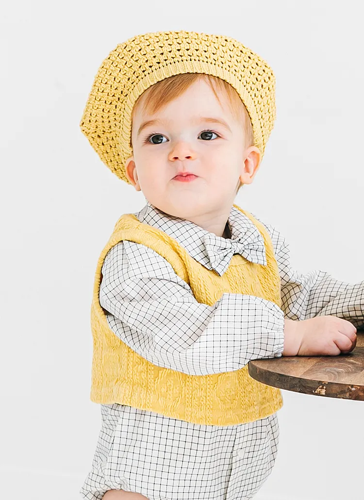 ツイストショートベスト(イエロー) | 詳細画像1