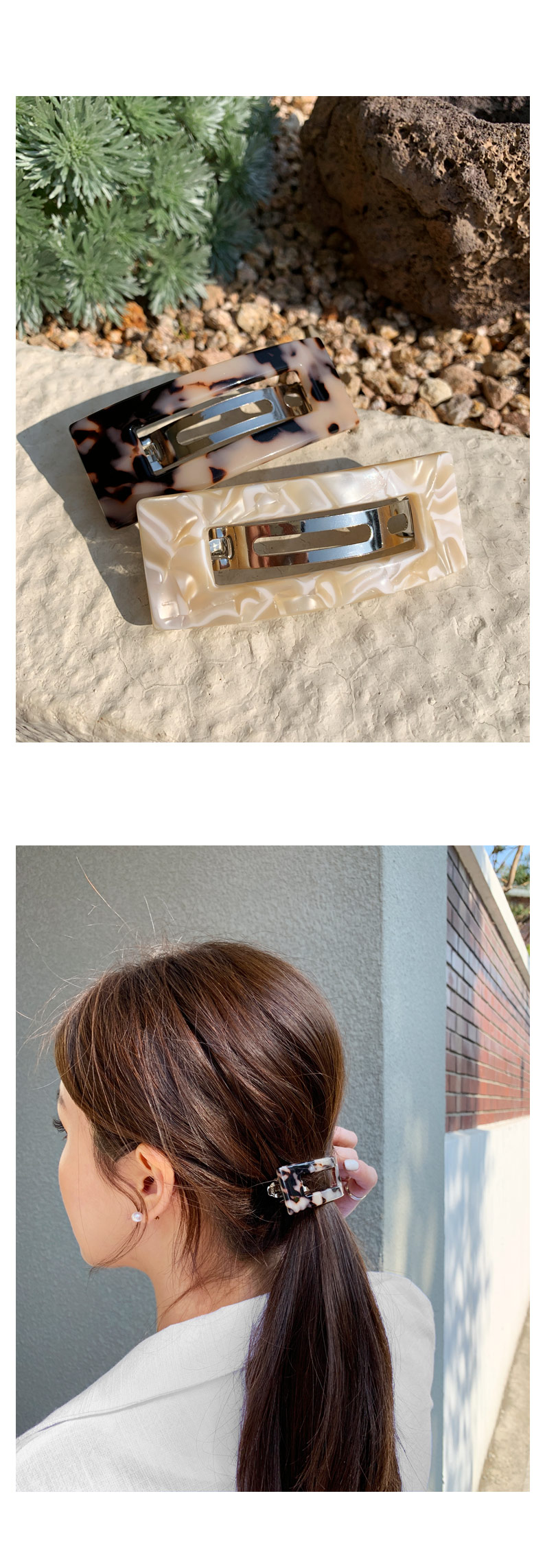 スクエアバレッタ・全2色 | DHOLIC PLUS | 詳細画像2