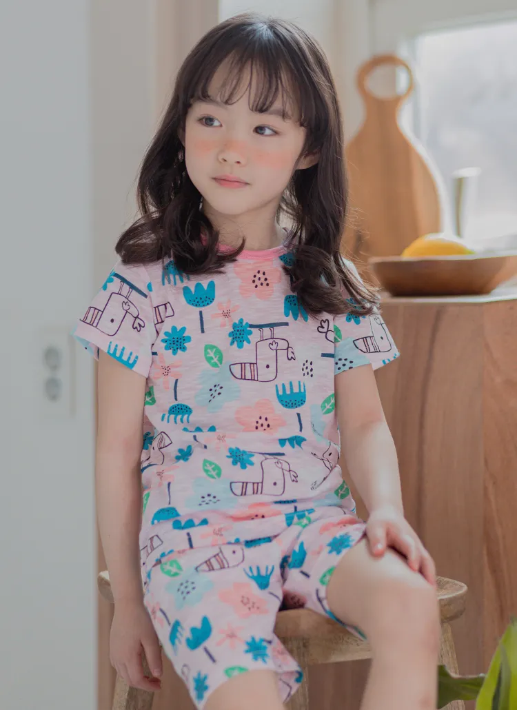 toucan flowerパジャマSET(ピンク) | 詳細画像1