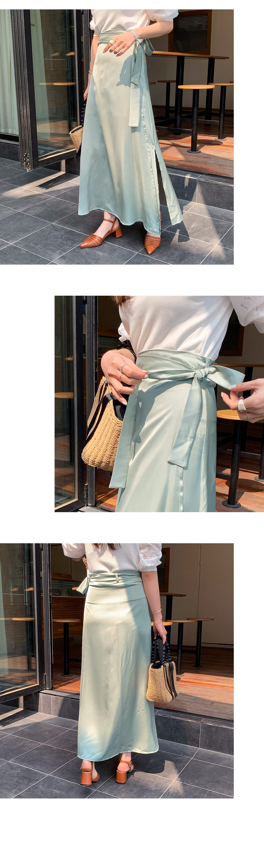 サテンラップスカート・全3色 | DHOLIC PLUS | 詳細画像7