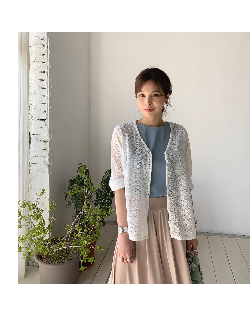 レースボタンカーディガン・全2色 | DHOLIC PLUS | 詳細画像6