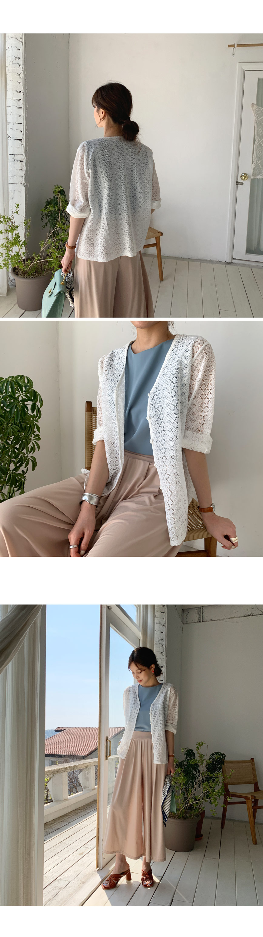 レースボタンカーディガン・全2色 | DHOLIC PLUS | 詳細画像7