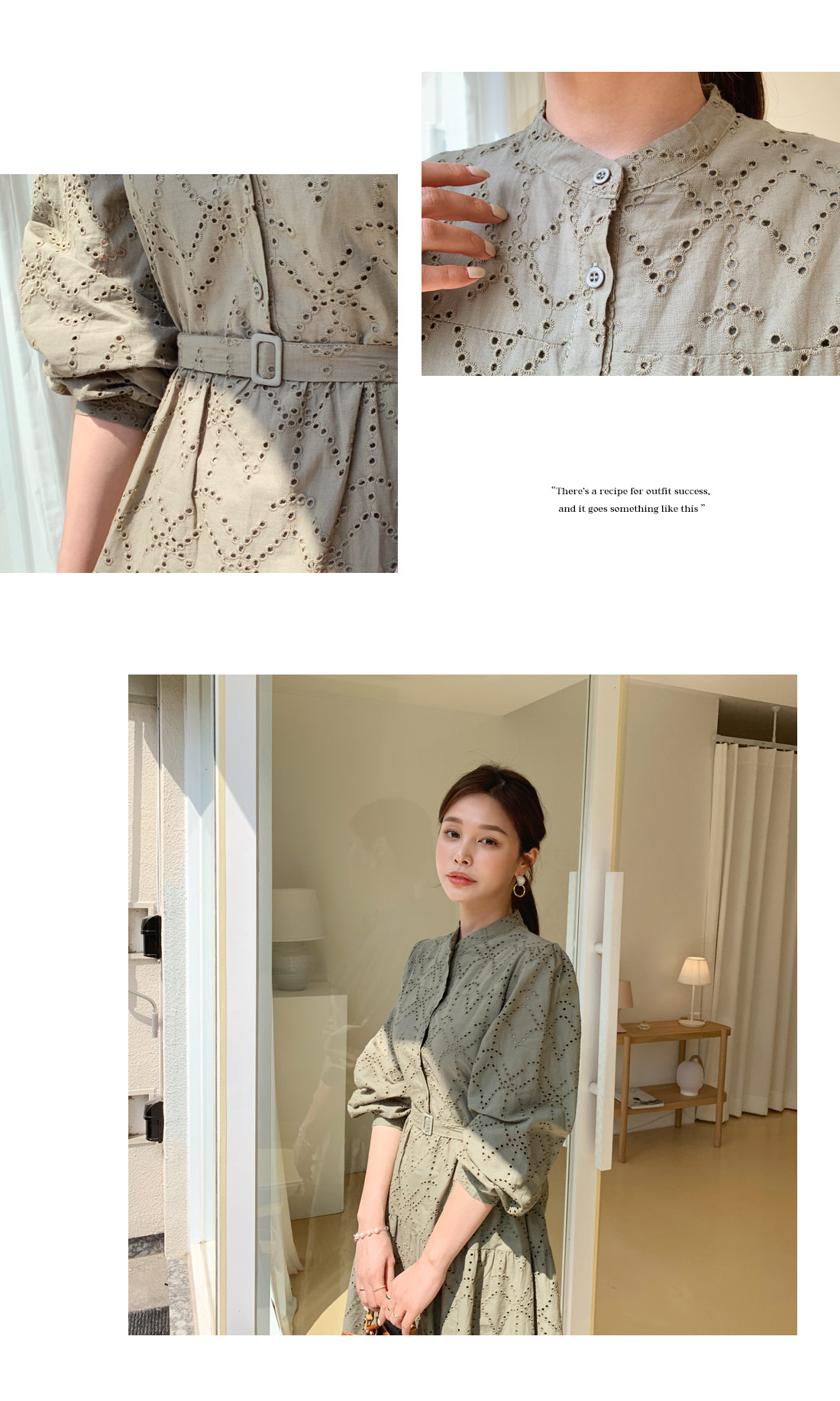 ベルト付アイレットワンピース・全2色 | DHOLIC PLUS | 詳細画像4