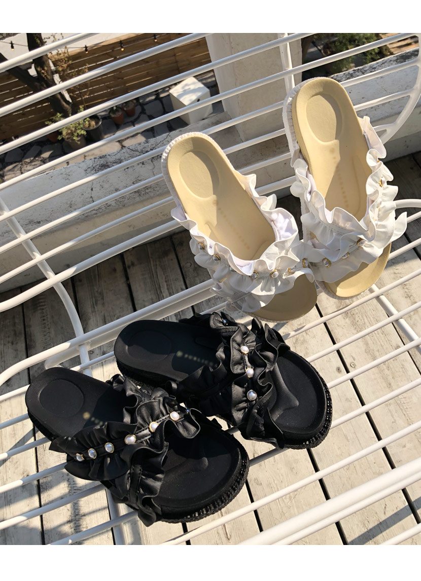 パールフリルクロスサンダル・全2色 | DHOLIC PLUS | 詳細画像7