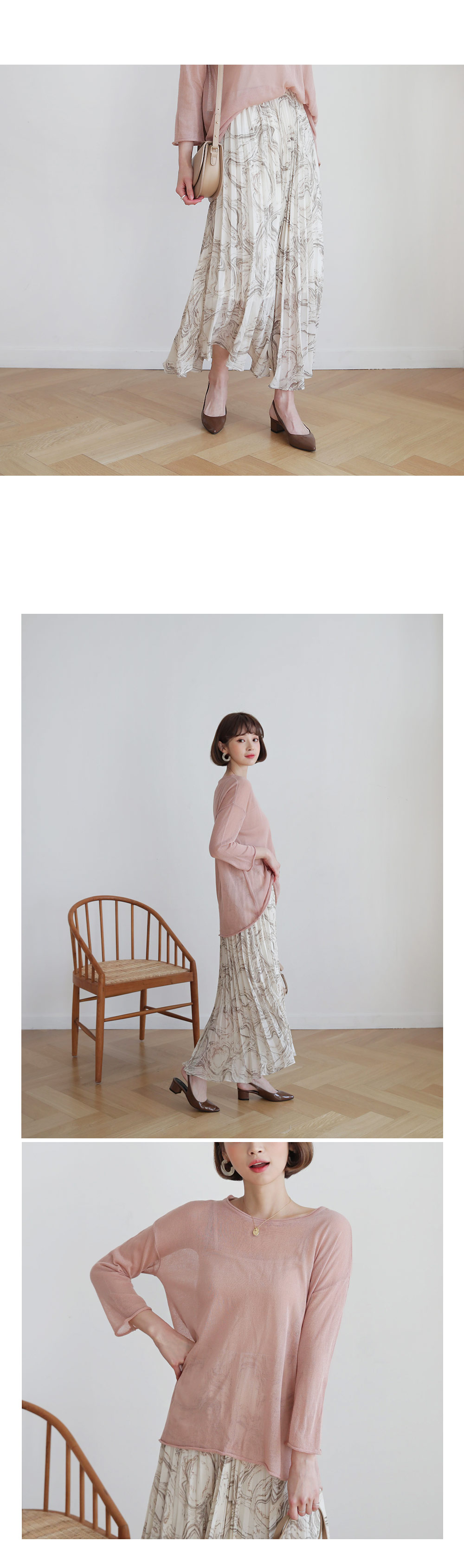 マーブリングプリーツスカート・全3色 | DHOLIC | 詳細画像8