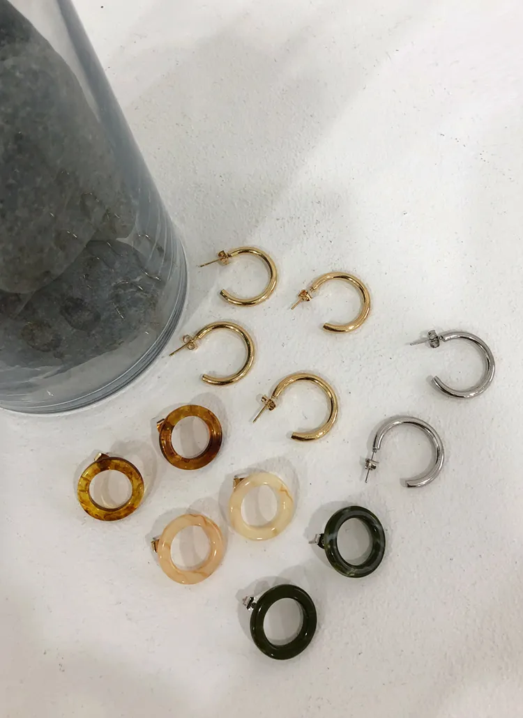 リング&フープピアス2SET・全3色 | DHOLIC PLUS | 詳細画像1