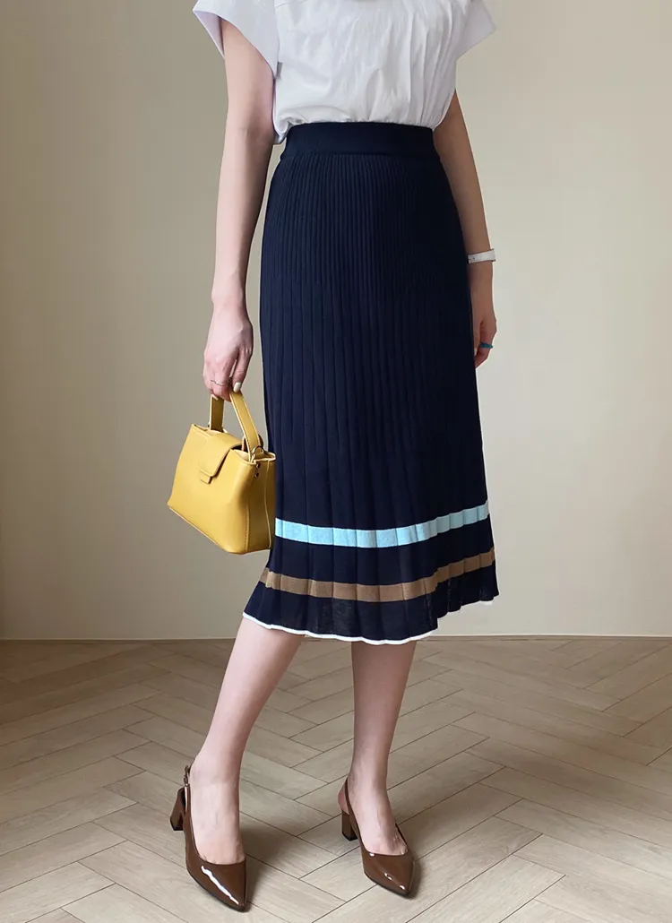 配色ニットスカート・全2色 | DHOLIC PLUS | 詳細画像1